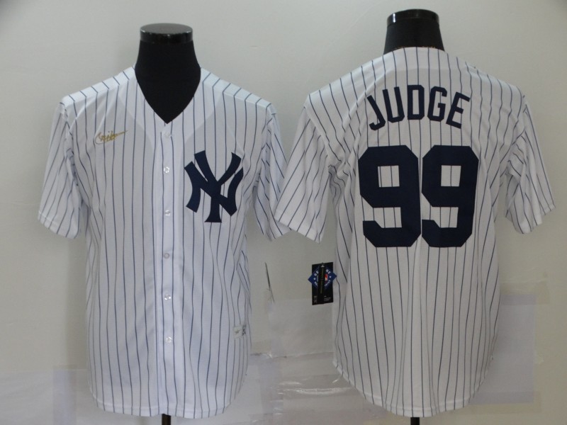 Men's New York Yankees Aaron Judge #99 White Jersey